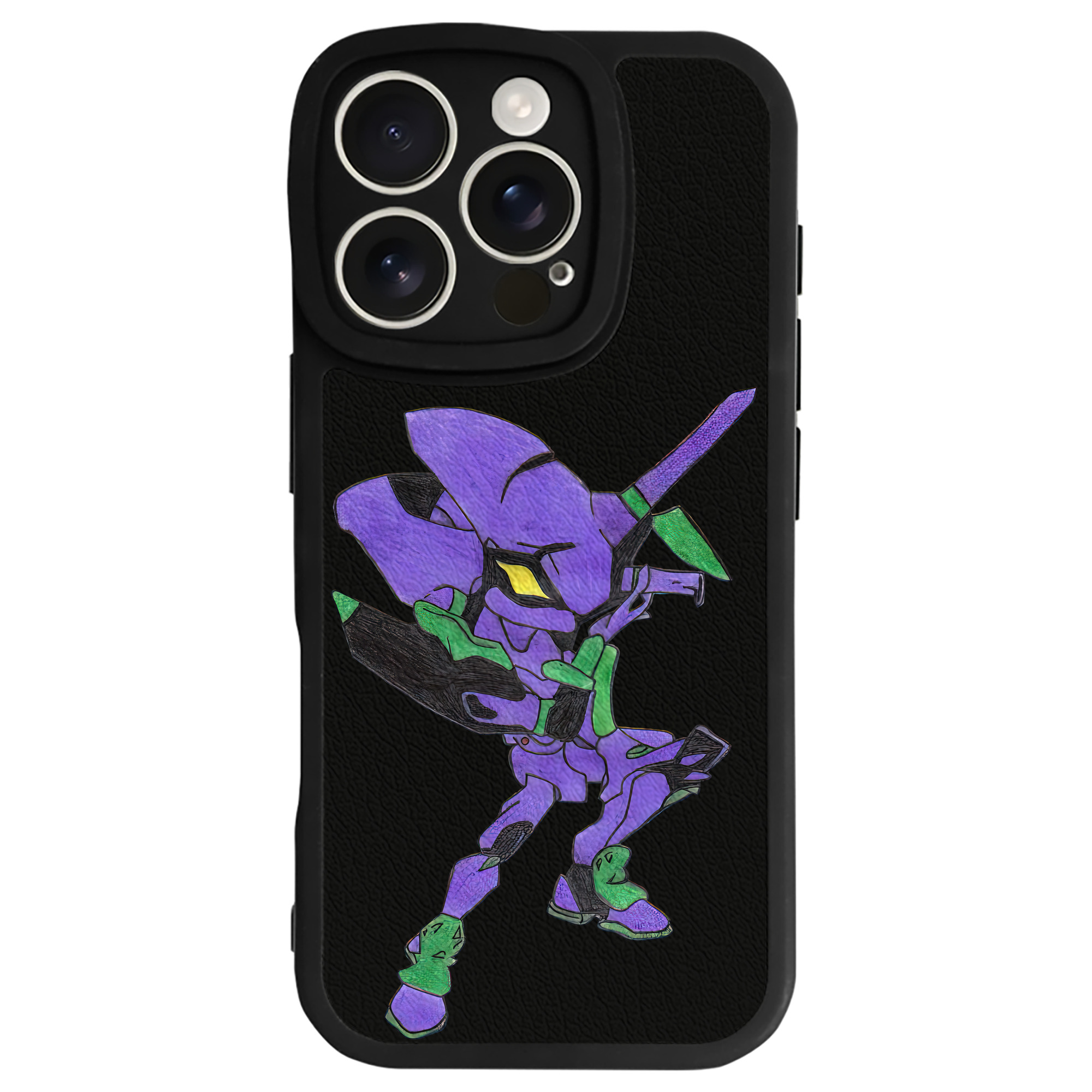 （画像用） EVA 新世紀エヴァンゲリオン 【iPhone 16シリーズ対応】シリコンスマホケース（レザー調） 材質：シリコン